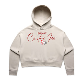 Women's Crop Hood | Centre Ice | Bone