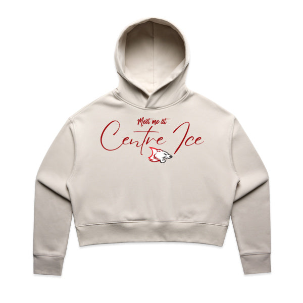 Women's Crop Hood | Centre Ice | Bone