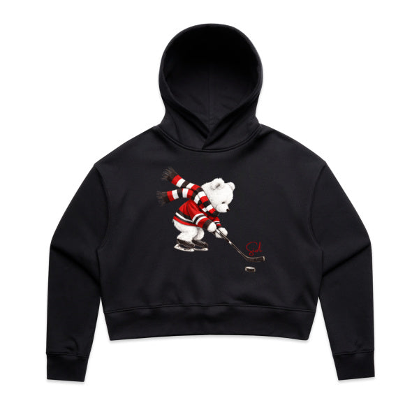 Women's Crop Hood | Sid | Black