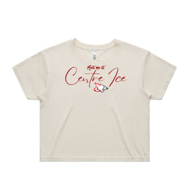 Women's Crop Tee | Centre Ice | Bone