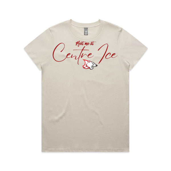 Women's Maple Tee | Centre Ice | Bone