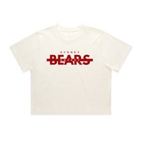 Women's Crop Tee | Line Change | Ecru