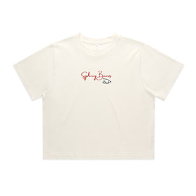 Women's Crop Tee | Grand Signature | Ecru