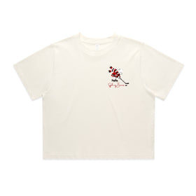 Women's Crop Tee | Sid x Elegant Signature | Ecru