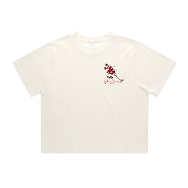 Women's Crop Tee | Sid x Elegant Signature | Ecru