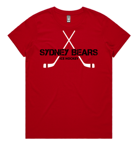 2024 T-Shirt | Sydney Bears Sticks | Red | Women's