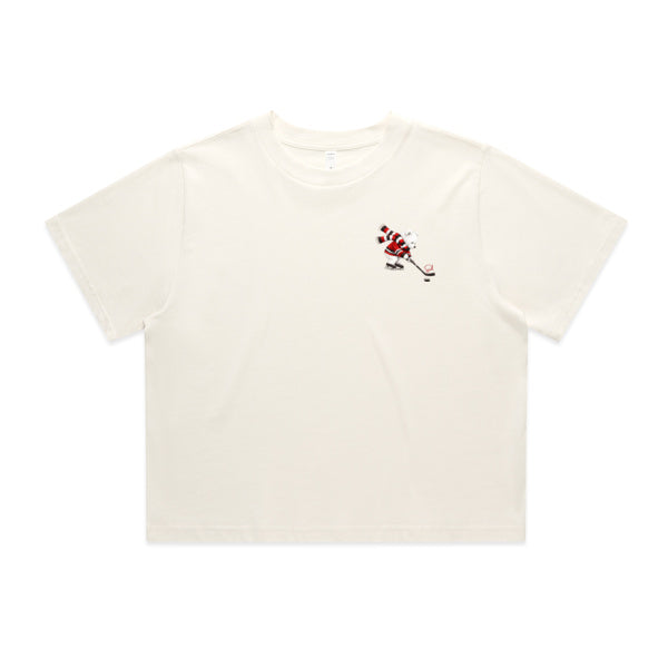 Women's Crop Tee | Sid | Ecru